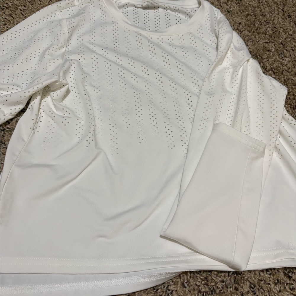 White Long Sleeve Zyia Top